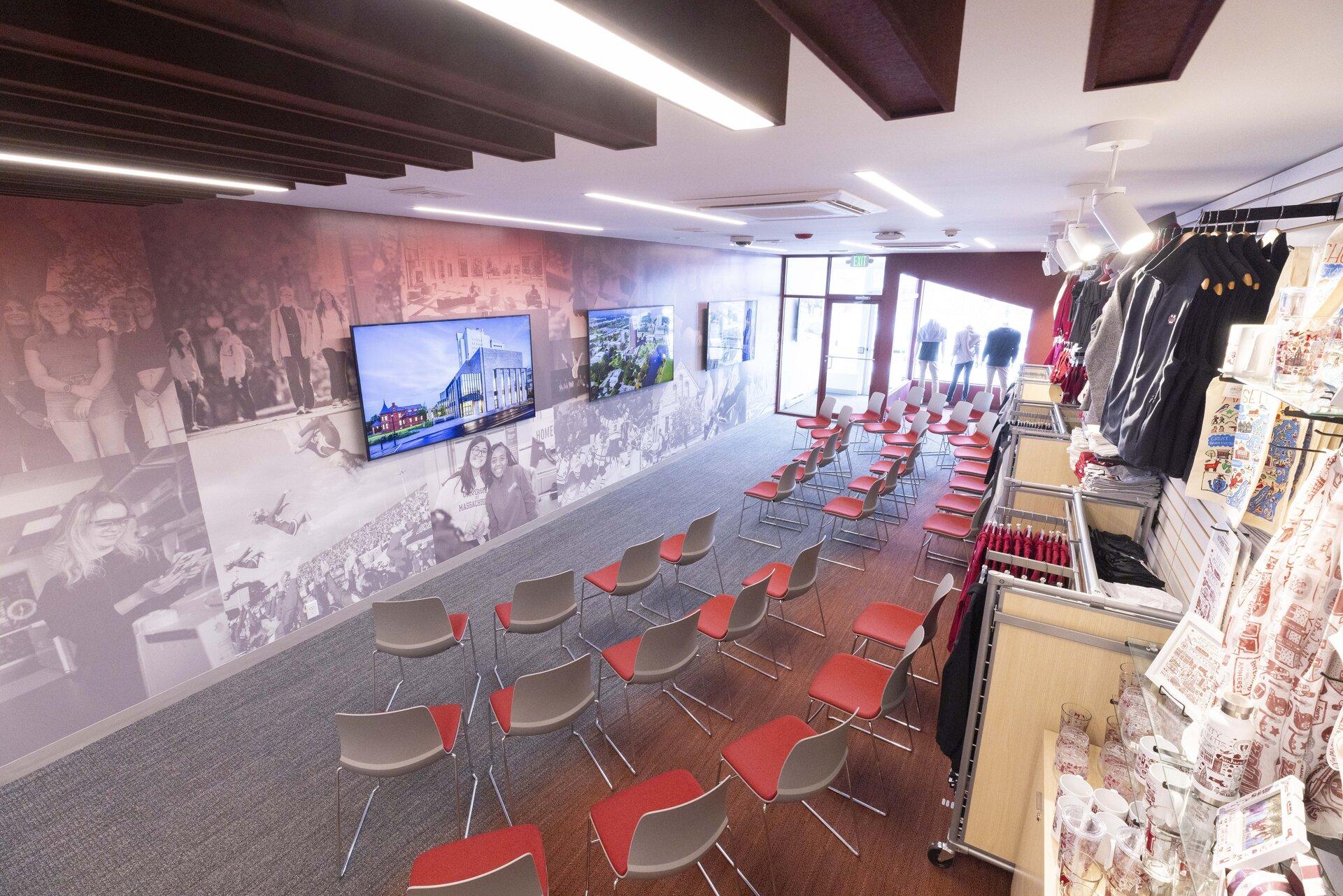 photo of UMass Downtown set up for event